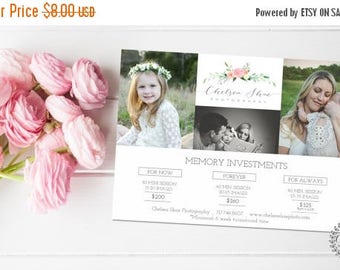 50% OFF Photographer Price List Template, Photography Marketing Flyer, Photographer Price List, Photographer Template