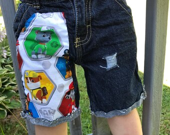 Boys Paw Patrol Patched Jeans Distressed Boys Jeans Boys Pants Paw Patrol Birthday Shorts Option now
