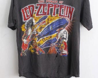 Led Zeppelin shirt 1970s vintage t shirt rare band t-shirts paper thin perfection destroyed band tee 70s clothing concert tees rock tshirt