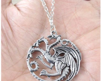 Daenerys Targaryen Game Of Thrones Dragons pendant necklace