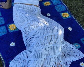 Crochet maxi skirt pattern- Instant Digital Download