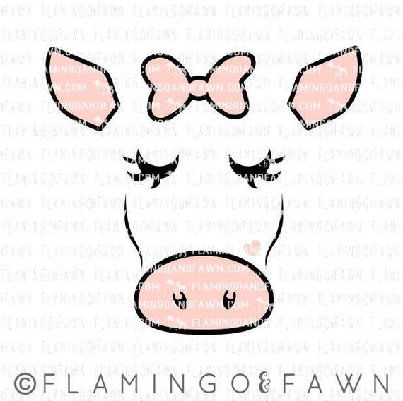Download cow face svg show cow svg pig dxf farm svg farming svg