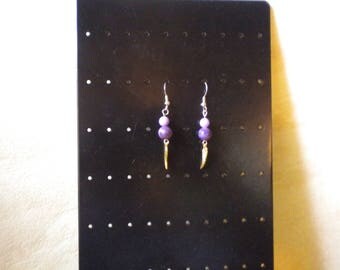 jade beads hand made pierced earrings