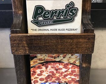 PERRI'S PIZZA - Rustic Menu Racks made from Reclaimed and Repurposed Pallet Wood