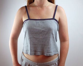Vintage 90s Tommy Hilfiger Spagetti Strap Tank Top - Cute Tommy Jeans Shirt - Sz Large