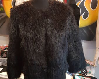 Faux fur jacket | Etsy