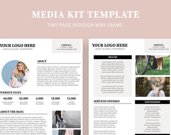 Media Kit Template | Blog Template | Press Kit | Custom Media Kit | Small Business Press Kit