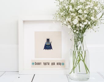New Dad Christmas Gift / Daddy Christmas Frame / Dad First Christmas Gift / Gifts for Dad / Dad Hero Frame / Daddy First Christmas