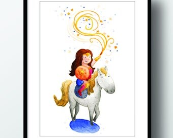 Wonder Woman Wall Art wonder woman art | etsy Wonder Woman Wall Art wonder woman art | etsy