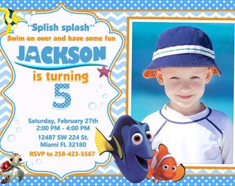 Finding Nemo Invitation Birthday Finding Nemo Party