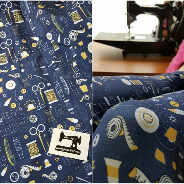 Cotton lycra stretch knit fabric flat rate by RubyjamFabric