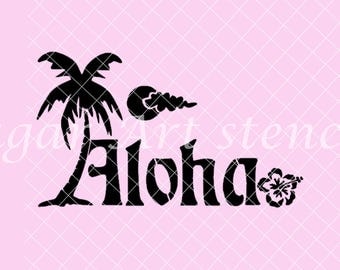 Aloha stencil | Etsy