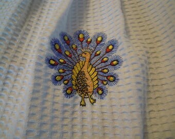 towel d personalized embroidered white bee nest