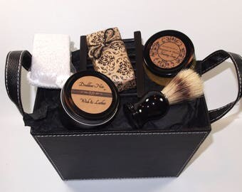 Father's Day Gift Set, Gift Set, Gift Set for Him, Men's Set, Handmade Soap, Shaving Soap, Soy Candle, Men's Gift,Gift for Men, Gift for Dad