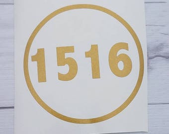 Modern Mailbox Number Decal, Custom Mailbox Sticker
