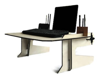 Laser cut wood bed desk,laptop desk,wood tablet stand,laptop lap desk,lapdesk,writing desk,couch desk,gifts for writers,gifts for students