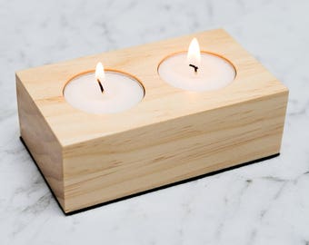 Double Pine Tea Light Holder