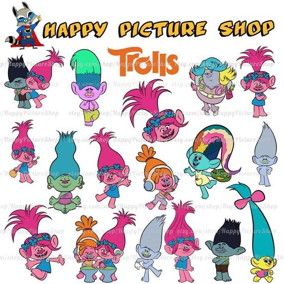 Trolls SVG Cutting File in Svg Eps Dxf and Jpeg Format for