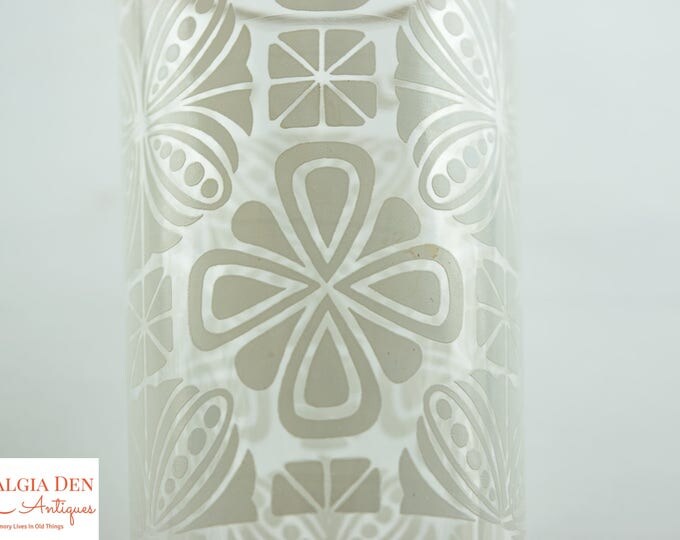 Federal Glass Tumblers | White and Gold 10 Oz MCM Drinking Glasses - Set Of 8