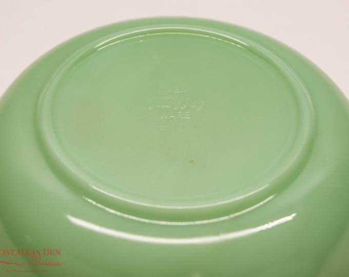Vintage Fire King Jane Ray Jade-Ite | 8.25''Round Vegetable Serving Bowl | With Label
