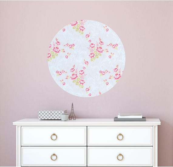 Baby Blue Floral Wall Decal Nursery Decor Nursery Wall