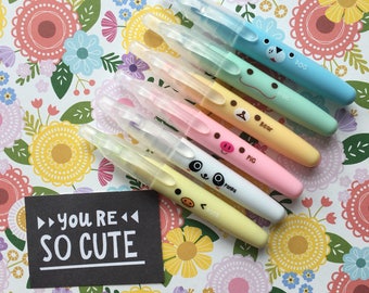 Animal Highlighter Pen - Dog, Panda, Bear, Duck, Frog, Pig