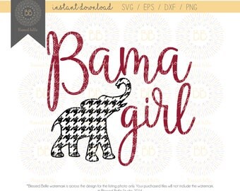 Bama girl SVG, Alabama svg, game day svg, girl Alabama football svg, eps, dxf, png file, Silhouette, Cricut