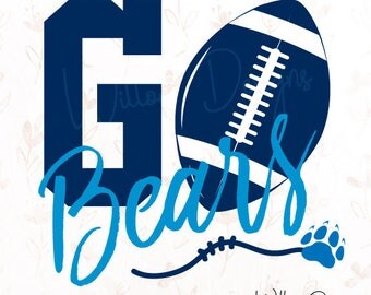Go Bears! Football .SVG or .dxf File for Cricut, Silhouette Studio & more!