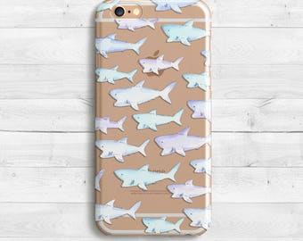 Blue Shark Case, iPhone SE, iPhone 6s, 6s plus iPhone 7 case, iPad Mini iPad Air Samaung Galaxy S6, S7 Shark Case Sea Case Ocean Fish Case