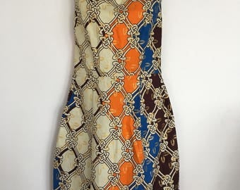 Gorgeous feminine playful African Print dress by njema Helena Kenya