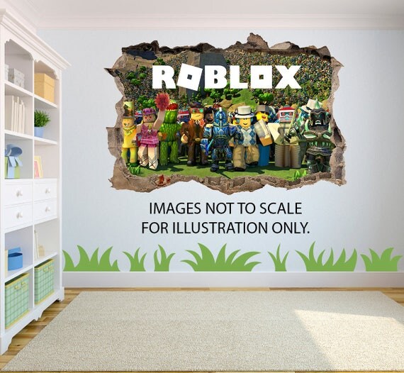 Roblox 3D Effect Graphic Wall Vinyl Sticker Decal