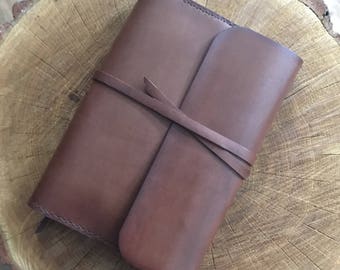 Leather Organizer, Leather Notepad Cover, Leather Notebook Cover, Leather Journal Cover, Leather Hobonichi Cover A5, A5 cover extra pockets