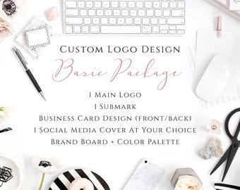 Custom Logo Design, Small Business Logo Design, Professional Logo Design, Custom Graphic Design, Custom Logo + Submark Pack, Simple Package