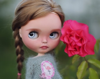 SALE! Ooak takara Blythe Asian Butterfly encore mohair reroot custom handmade collection piece art doll