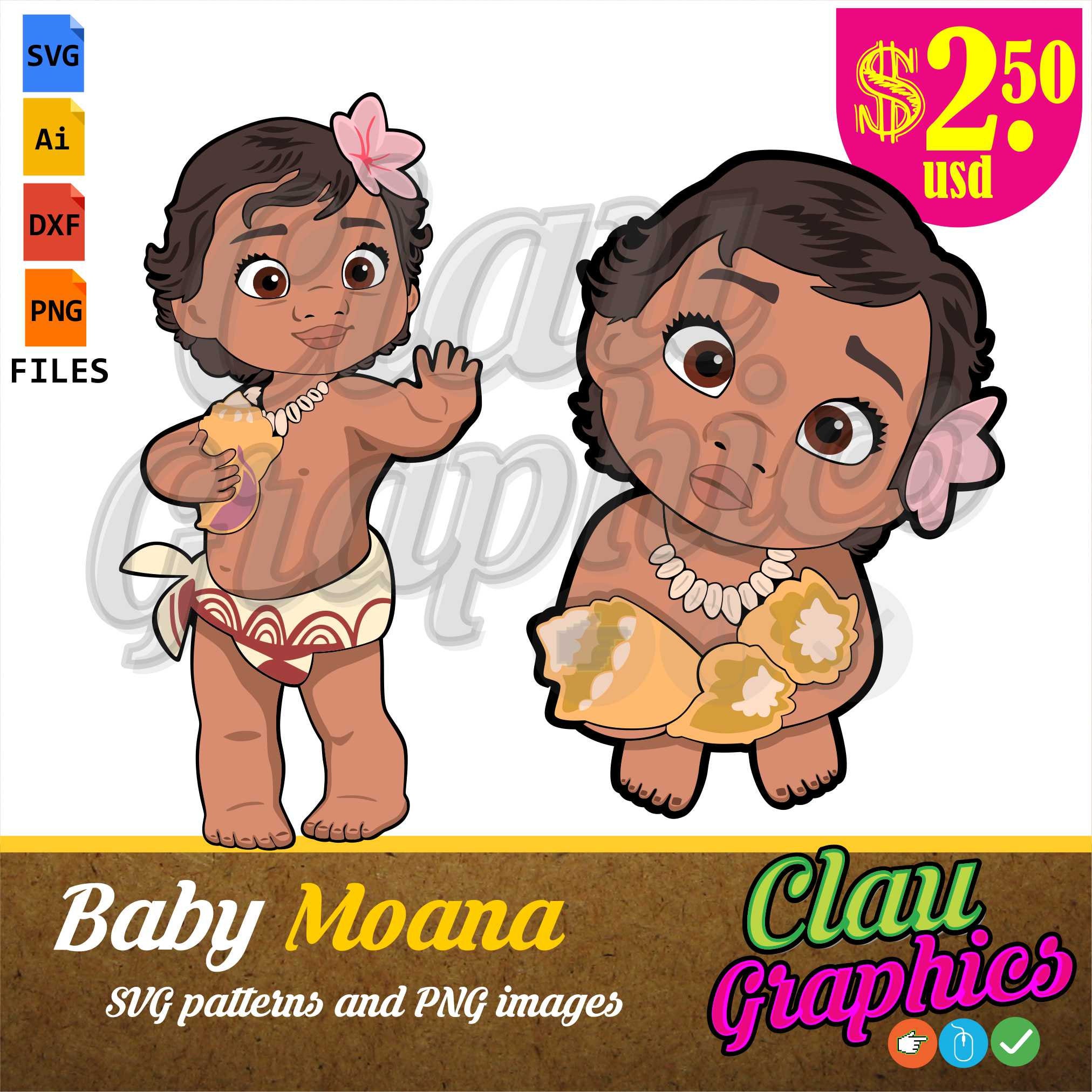 Download Baby MOANA movie digital collection, SVG patterns and ...