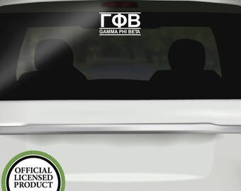Vinyl Decal, GREEK, SORORITY, Gamma Phi Beta, Letter Bar