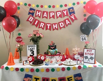 Cars Theme Birthday Banner, Birthday Banner, Disney Cars Inspired Birthday, Birthday Decor, Photo Prop