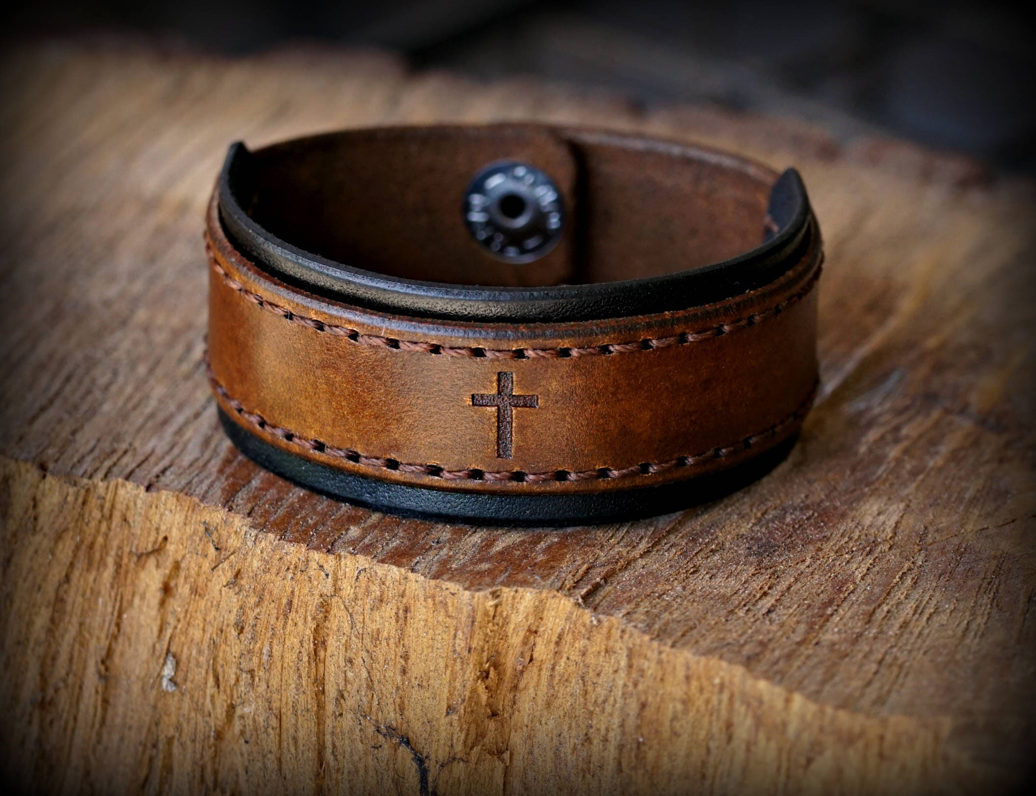 Personalized Leather Bracelet, Women's Leather Bracelet, Men's Leather