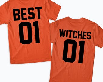 Best Witches Halloween T-shirt Matching Tshirts Cute Good Witch Bad Witch Matching Set Besties Shirts BFF Best Friends Halloween Costumes