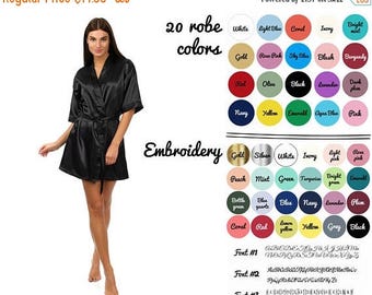 ON SALE Cheap bridesmaid robes, Satin robes for bridesmaids, Personalized robes, Kimono Satin, Bridemaid robes, Personalized bride robe, Gif