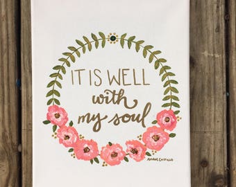 It Is Well • Acrylic Floral Painting on Canvas