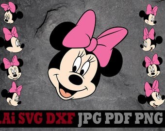 Minnie Mouse svg, Minnie Mouse clipart, Disney svg files, Disney clipart, digital files svg dxf png Ai pdf svg files for cricut