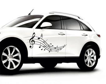 Car decal, Notes decal, music decal for car, music sticker, car decal for man, car decal for woman, music car sticker