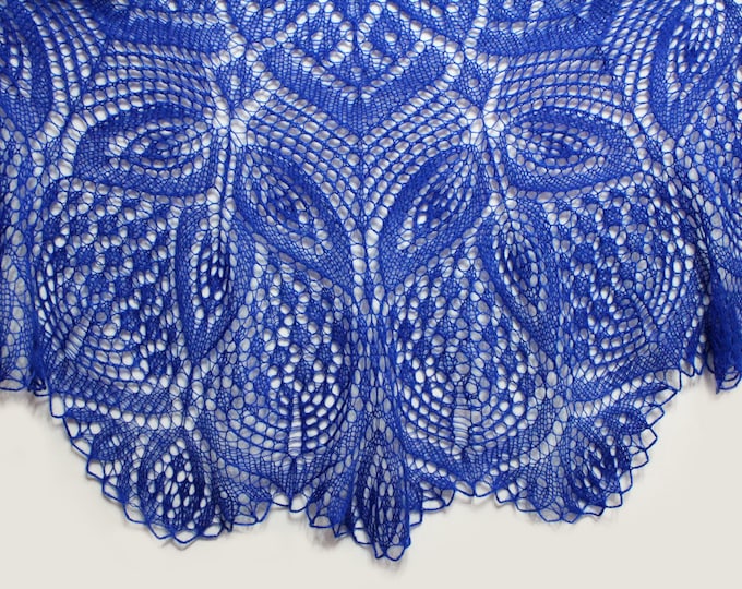 Knit shawl, knit scarf, crochet shawl, knitted scarf, shawl of mohair, knitted shawl,delicate shawl, blue shawl, lace shawl, hand knit shawl