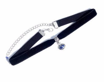 Black Velvet Choker Charm Black Choker Thin Velvet Choker Choker for Women Dainty Choker Jewelry Gifts Unique Chokers Boho Bohemian Choker