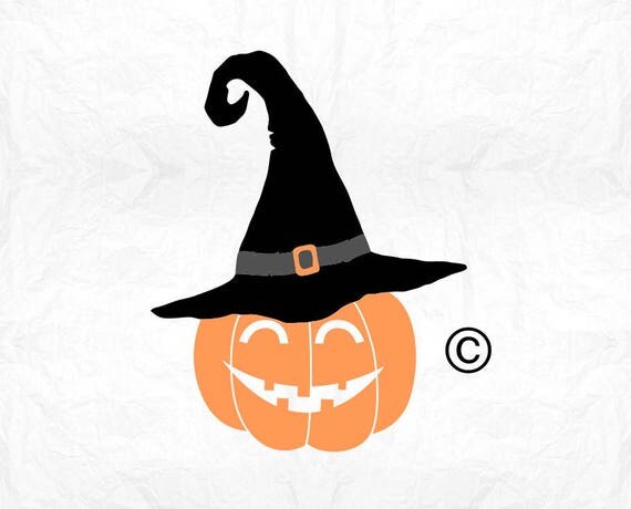 Download pumpkin hat witch halloween SVG Clipart Cut Files Silhouette