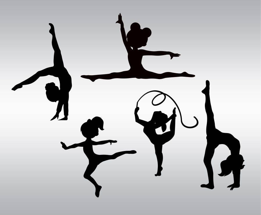 Gymnastics Silhouette Svg