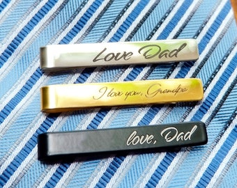 Custom Tie Clip - Engraved Tie Bar, Personalized Tie Clip, Gifts for Men, Custom Date Tie Bar, Groom Gifts, Gift for Dad Groom