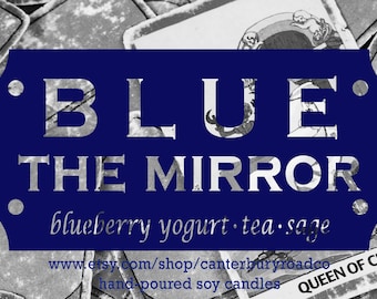 Soy Candle | Blue The Mirror| Blue Sargent | The Raven Boys | Book Merch | Book Lover Gift | Sage | Bookish Gift | CanterburyRoadCo