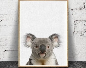 Bébé douche cadeau, Koala ours Print, pépinière Animal, imprimable Téléchargement instantané, , chambre d’enfant, affiche moderne